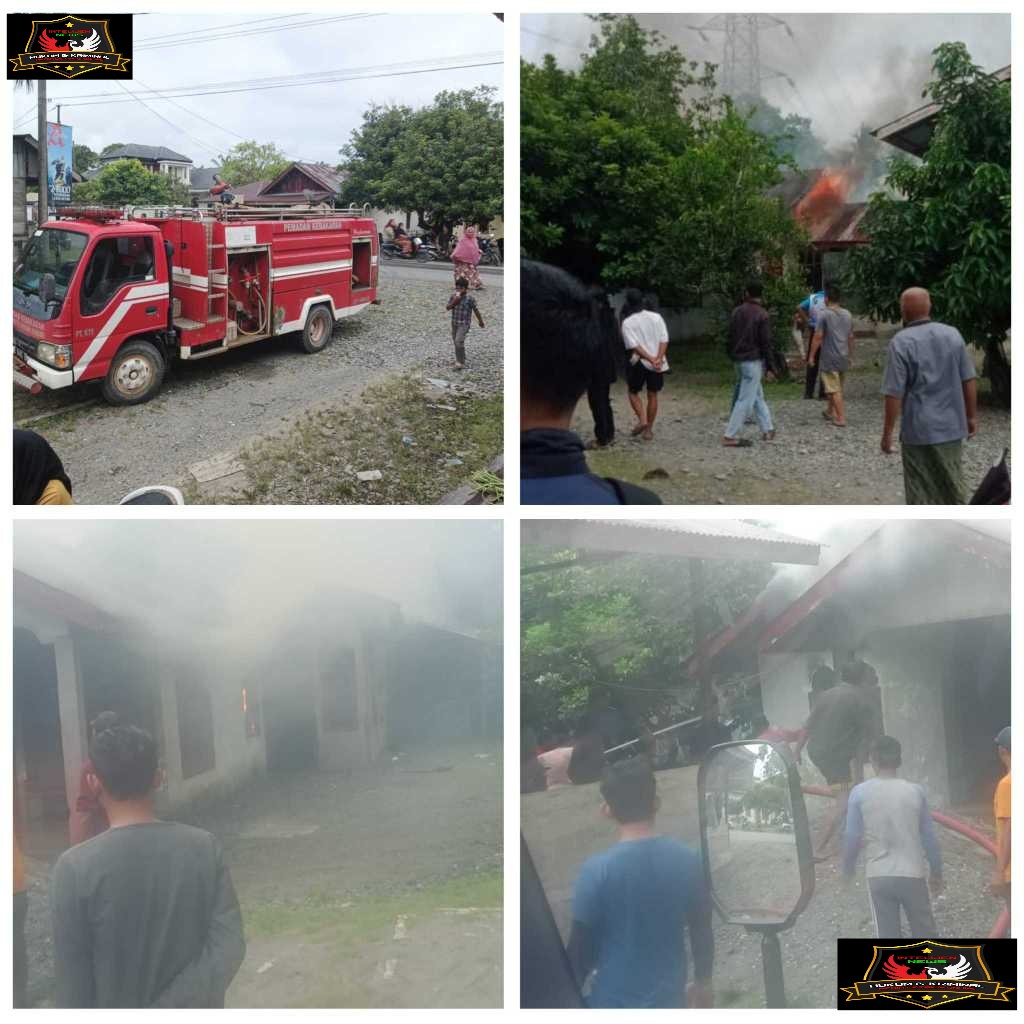 Satu Rumah Warga Ludes Terbakar di Padang Sikabu, BPBD Aceh Barat Bergerak Cepat.