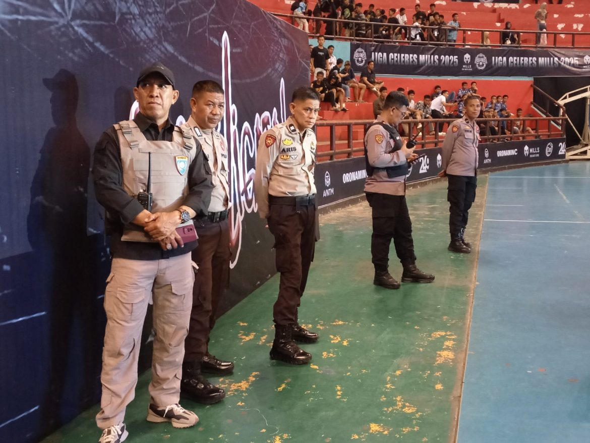 Personil Polsek Biringkanaya Patroli Ke Gor Sudiang Antisipasi Tawuran Antara Suporter Bola Futsal