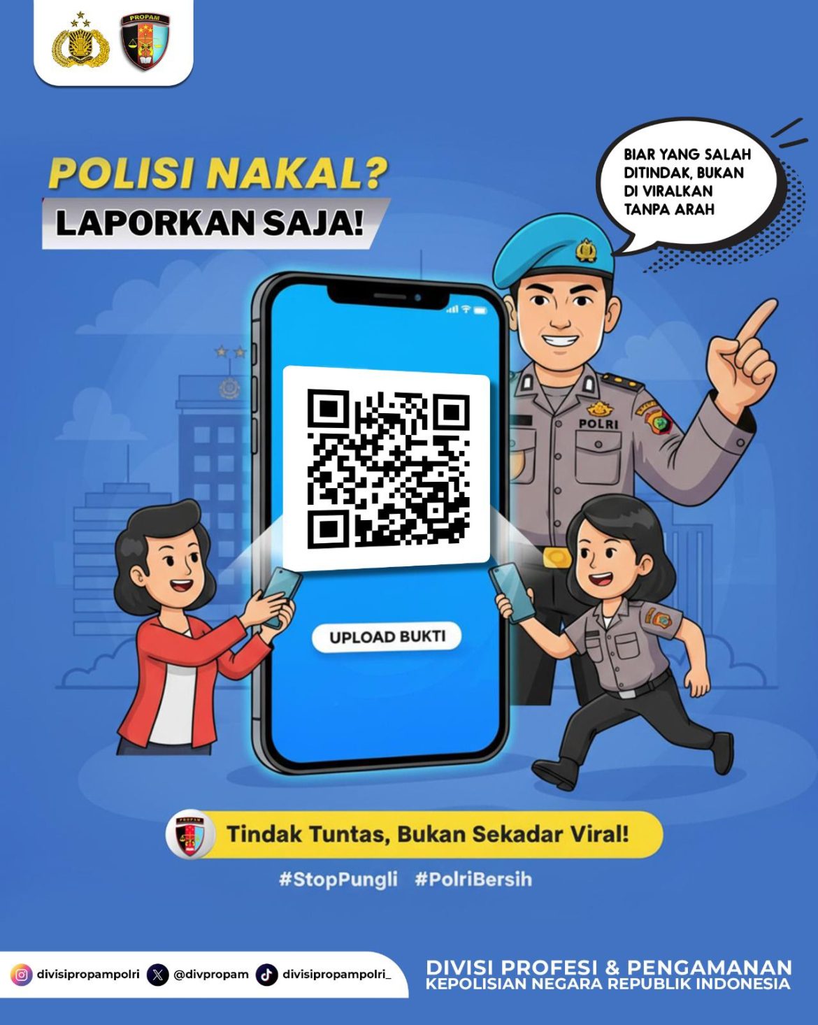 Kabid Propam Polda Sulbar Ajak Masyarakat Laporkan Polisi Nakal Lewat Aplikasi Propam Presisi