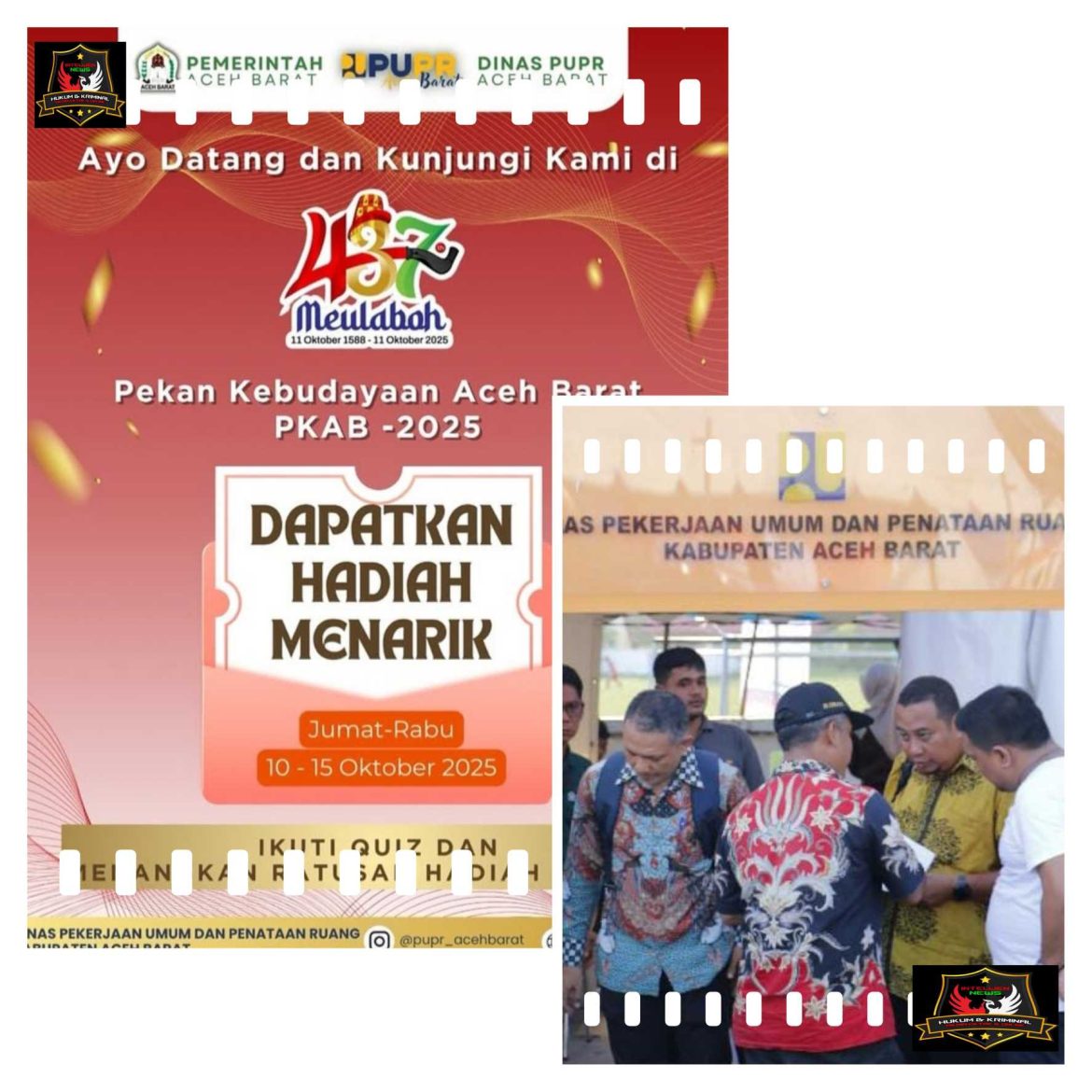 PUPR Aceh Barat Tampilkan Inovasi dan Layanan Publik dalam HUT Kota Meulaboh ke-437 dan PKAB 2025.