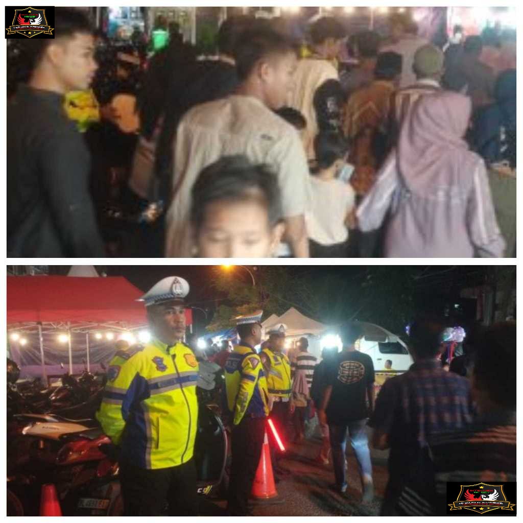 SATLANTAS POLRES ACEH BARAT PASTIKAN KELANCARAN LALIN DI MALAM PUNCAK HUT KE-437 KABUPATEN.q1