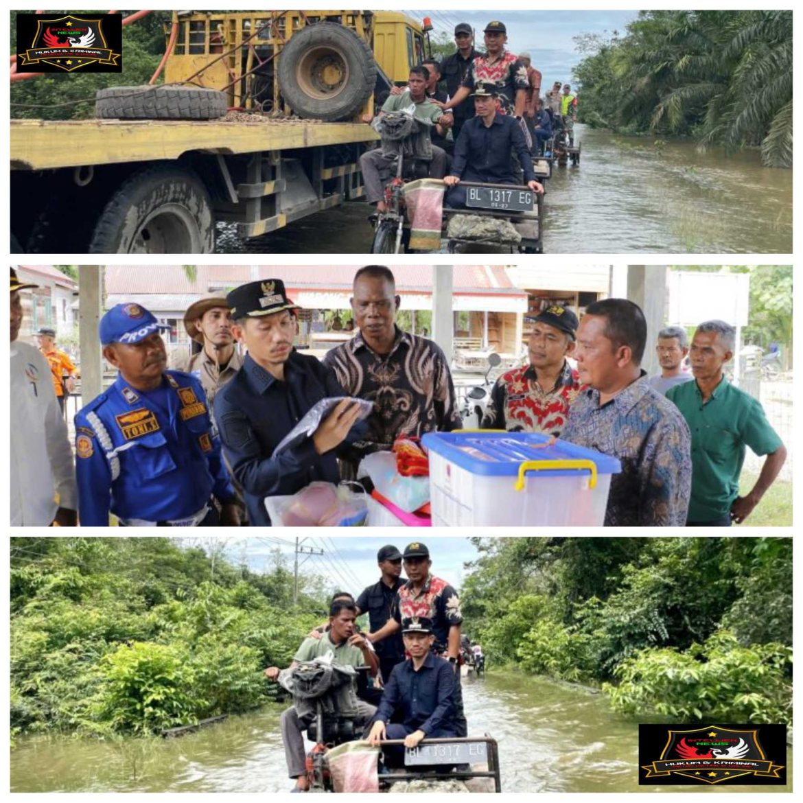 BUPATI ACEH BARAT TINJAU LANGSUNG DAERAH TERDAMPAK BANJIR DI ARONGAN LAMBALEK DAN WOYLA.