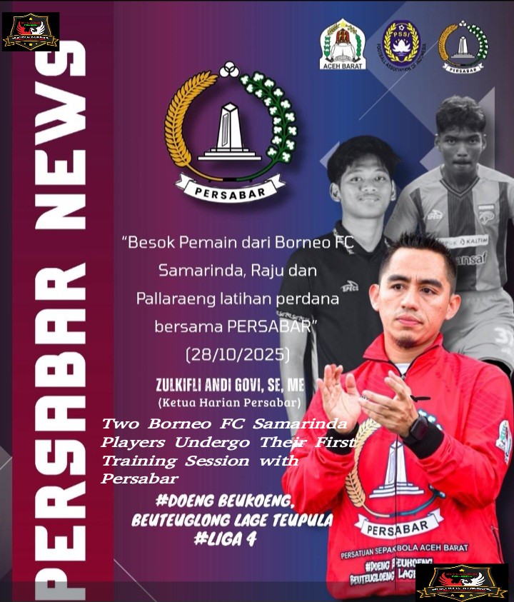 Kalau Bukan Kita, Siapa Lagi? Persabar Jawab Tantangan Lewat Talenta Muda Borneo FC Raju dan Pallareng Jalani Latihan Perdana Bersama Laskar Teuku Umar.