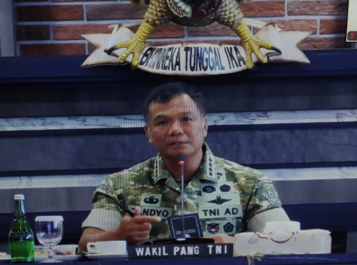 Dankodaeral VI Ikuti Rapat dengan Wakil Panglima TNI Melalui Vicon Bahas Tindak Lanjut PKS Antara TNI dan PT. Agrinas Pangan Nusantara (Persero)