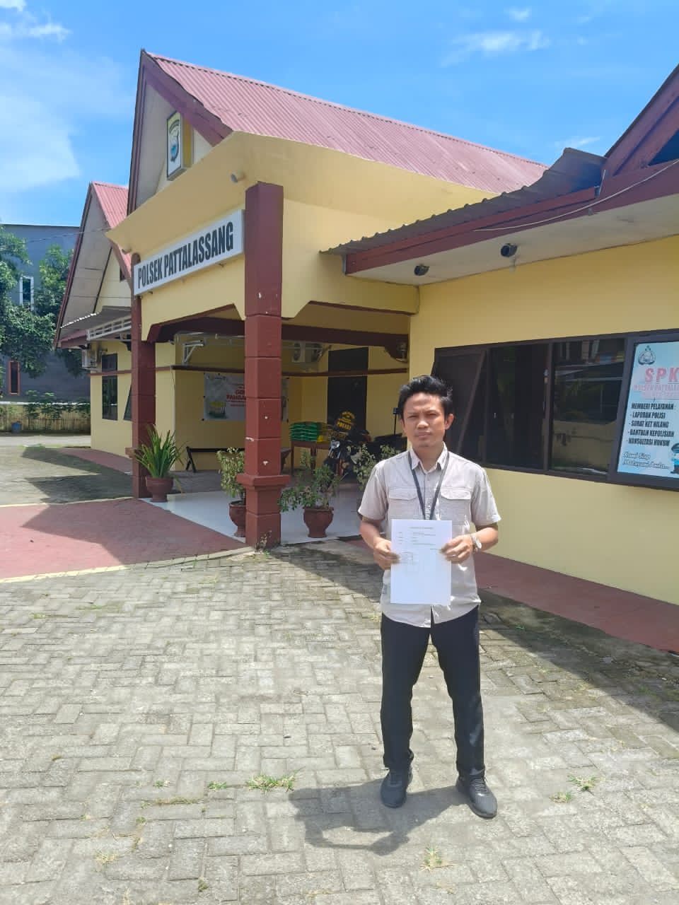 LBH Suara Panrita Keadilan Laporkan Diduga Pelaku Perusakan Barang di Polsek Pattallassang Takalar.