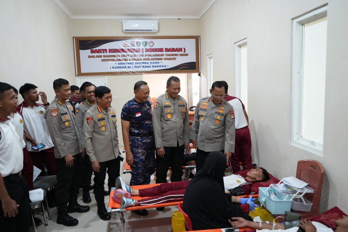 Polairud Polda Sulbar Gelar Aksi Donor Darah, Wujud Kepedulian untuk Sesama