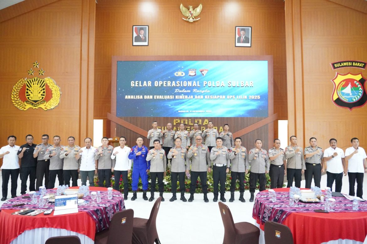 Gelar Operasional TW IV: Kapolda Sulbar Tekankan Winning Heart and Mind Jelang Ops Lilin 2025