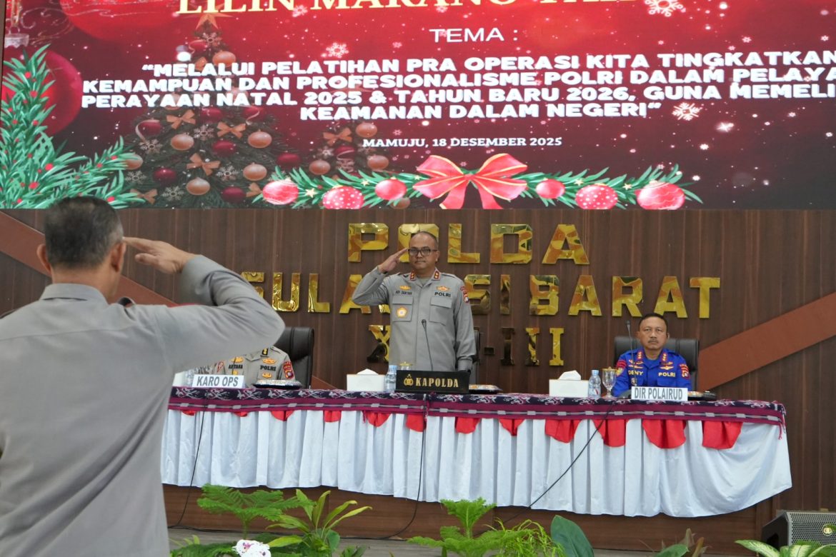 Polda Sulbar Gelar Latihan Pra Ops Lilin Marano 2025, Jamin Natal dan Tahun Baru Aman Dengan Optimal