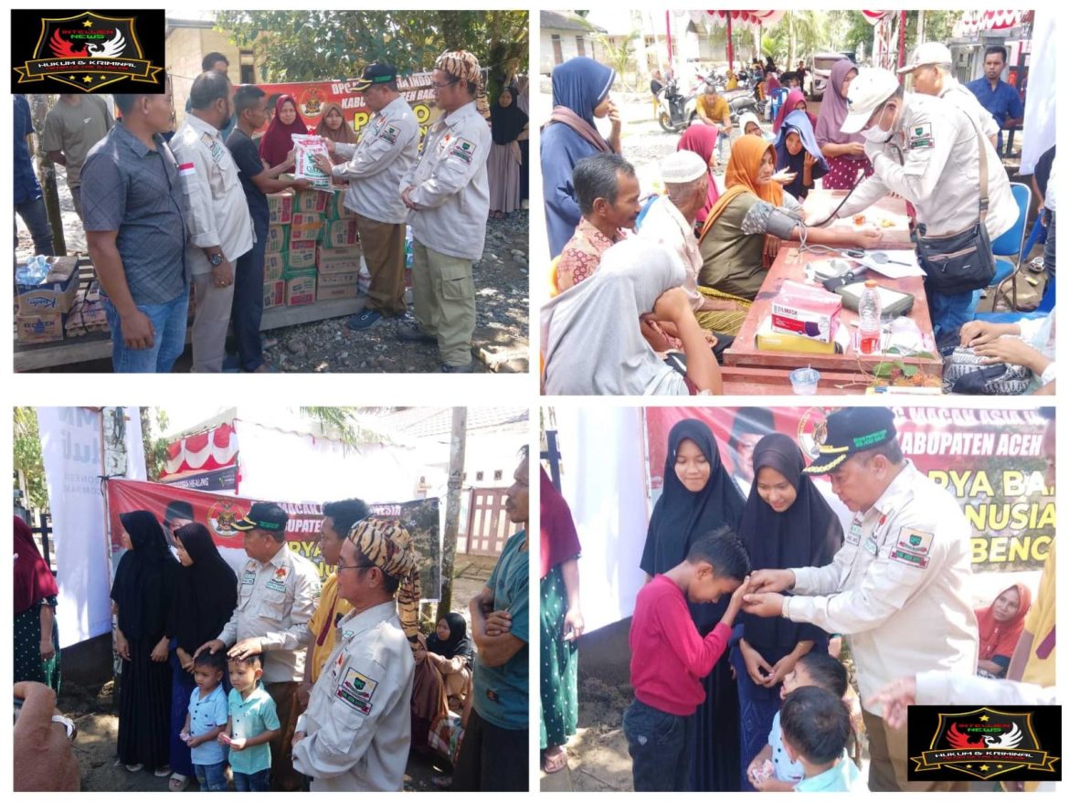 DPC Macan Asia Indonesia Aceh Barat Gelar Karya Bakti Sosial: Pengobatan Gratis, Pembagian Sembako, dan Santunan Anak Yatim.