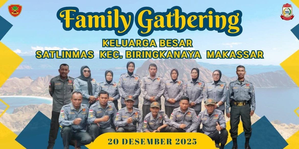 Gelar acara family gathering, Satlinmas Biringkanaya rangkul warga bersihkan pantai