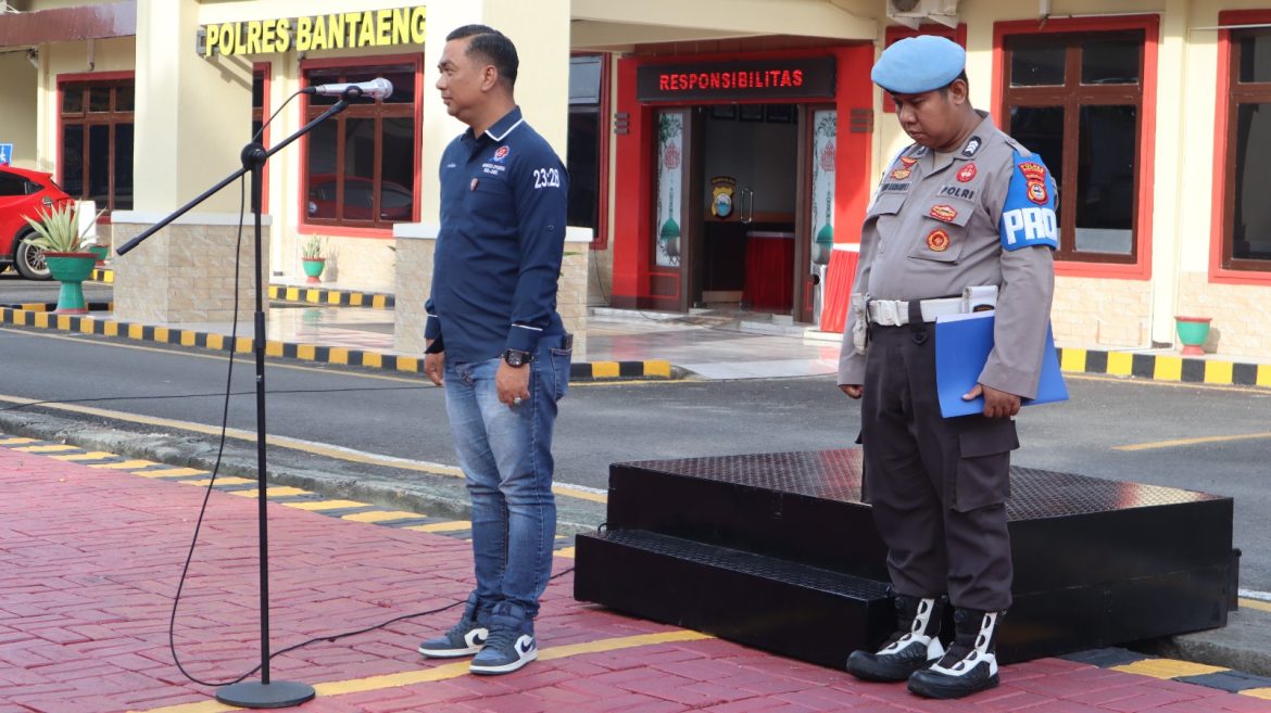 Kasat Intelkam AKP Edwar. SH, M.M Pimpin Langsung Apel Pagi, Wakapolres dan Seluruh Personel Turut Hadir
