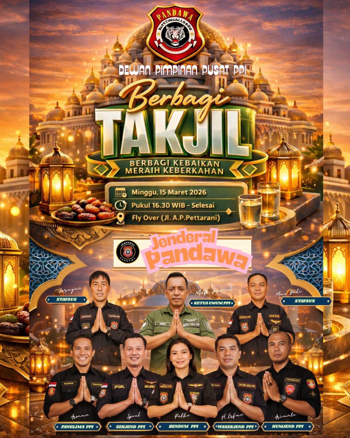 Pandawa Pattingalloang Gelar Aksi Berbagi Takjil dan Buka Puasa Bersama di Flyover Pettarani