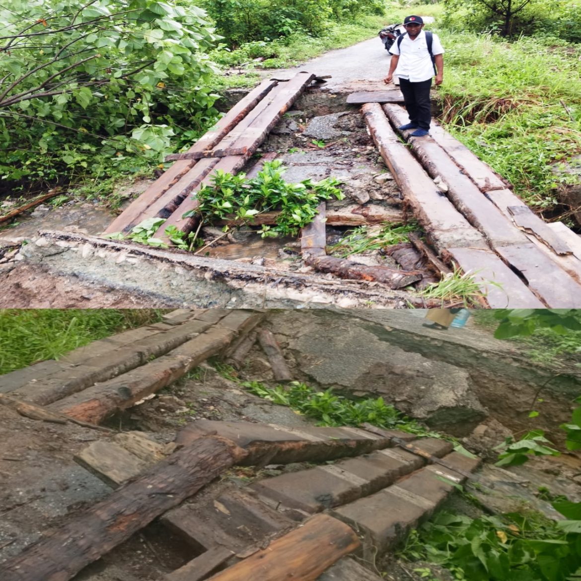 Sejumlah Jembatan Penghubung di Wuarlabobar Ambruk, Warga Minta Perhatian Pemda