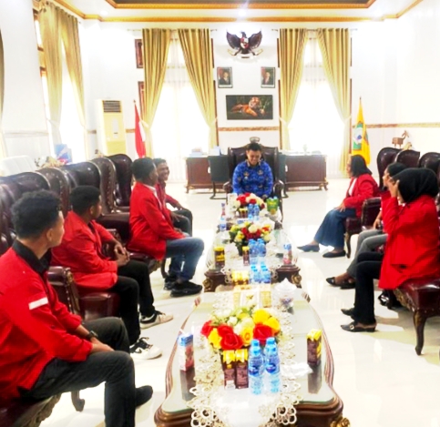 Temui Wakil Bupati Malra, GMNI Minta Pendidikan dan Kesehatan Tetap Jadi Prioritas