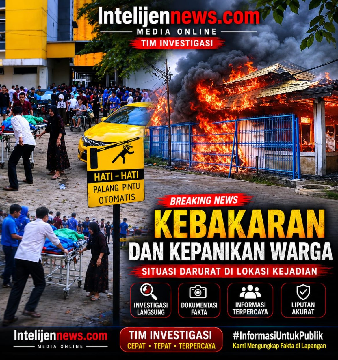 RSUD Syekh Yusuf Gowa Terbakar Hebat,Pasien Dievakuasi Keluar Gedung