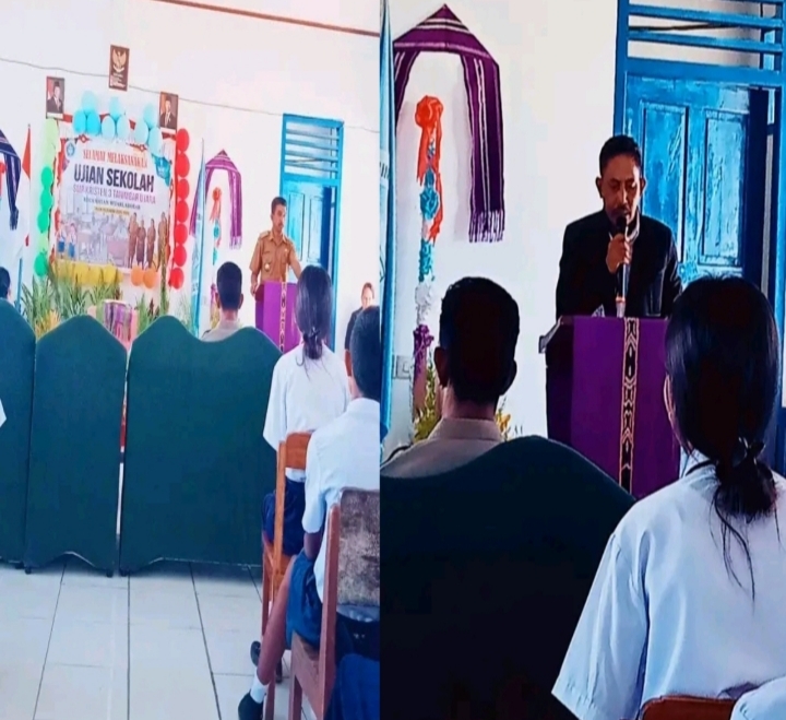 SMP Kristen 3 Tanimbar Utara Gelar Ujian Sekolah, Dibuka Resmi Camat Wuarlabobar