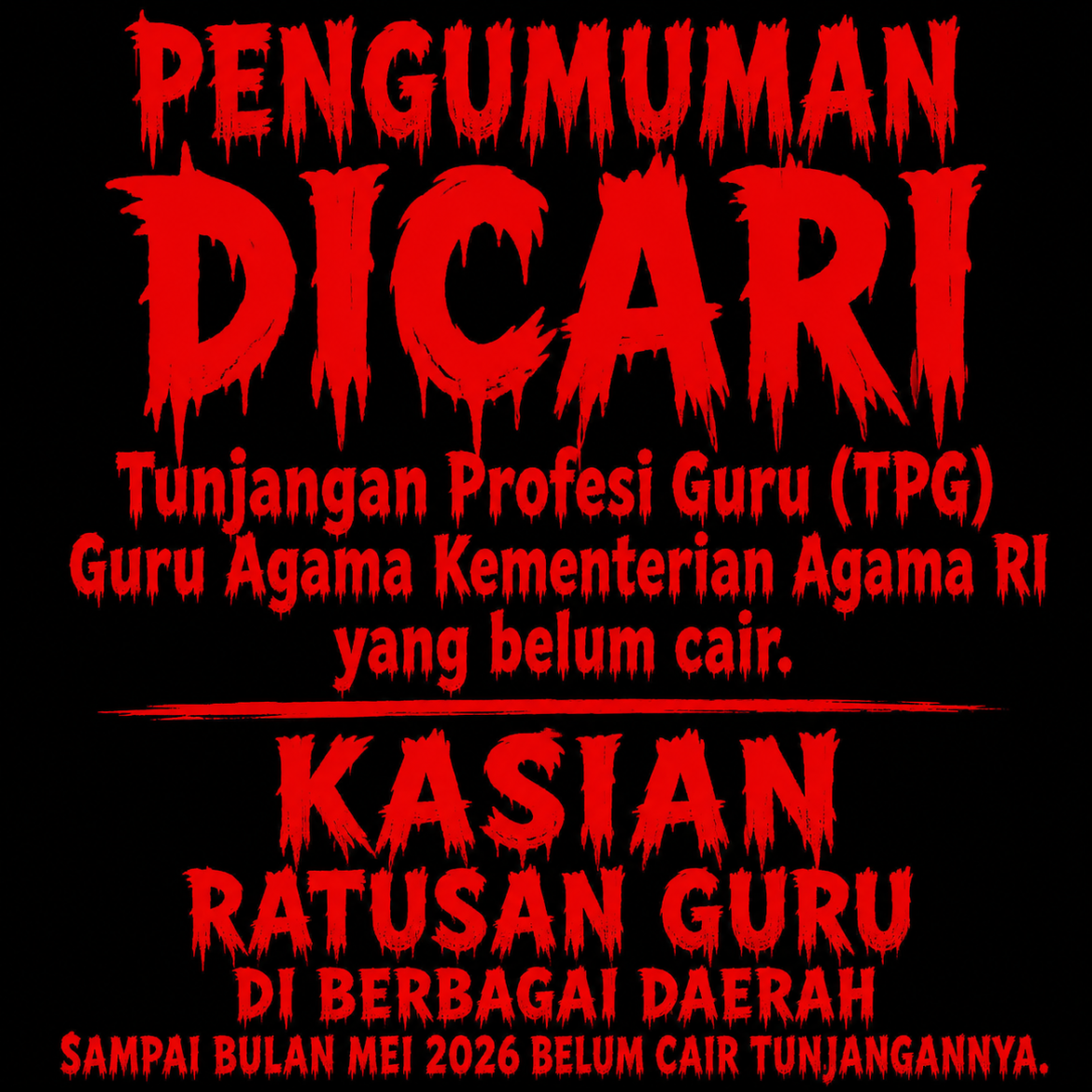 Ratusan Guru dari Berbagai Daerah Keluhkan Tunjangan Sertifikasi yang Belum Cair Hingga Mei