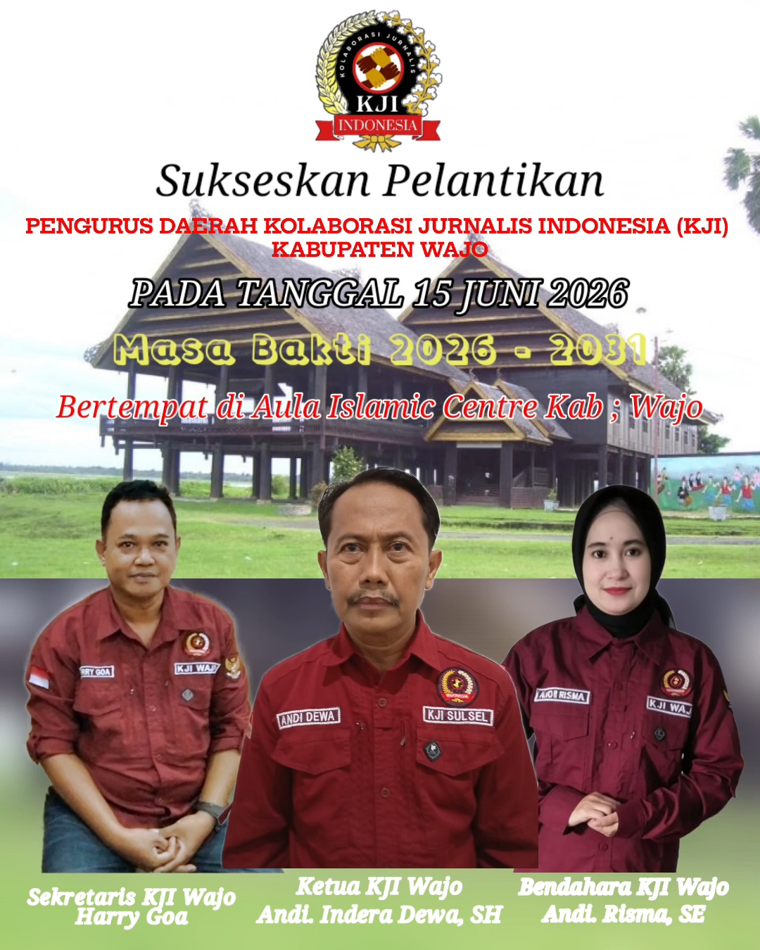 Pengurus KJI Wajo Periode 2026–2029 Disahkan, Pelantikan Dijadwalkan Pertengahan Juni