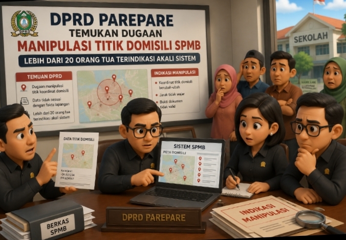 DPRD Parepare Temukan Dugaan Manipulasi Titik Domisili SPMB, Lebih dari 20 Orang Tua Terindikasi Akali Sistem