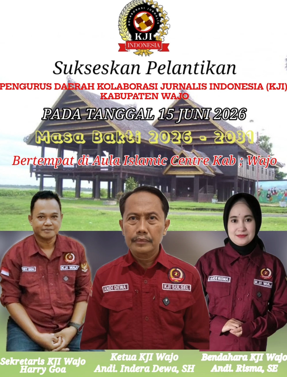 Pengurus KJI Wajo Periode 2026–2029 Disahkan, Pelantikan Dijadwalkan Pertengahan Juni