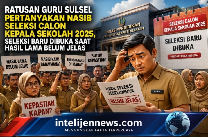 Ratusan Guru Sulsel Pertanyakan Nasib Seleksi Calon Kepala Sekolah 2025, Seleksi Baru Dibuka Saat Hasil Lama Belum Jelas