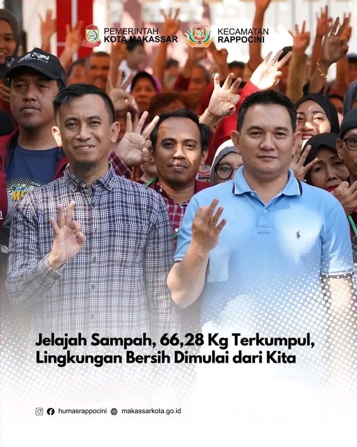 Jelajah Sampah di Rappocini: Terkumpul 66,28 Kg, Camat Ajak Masyarakat Kelola Sampah dari Rumah