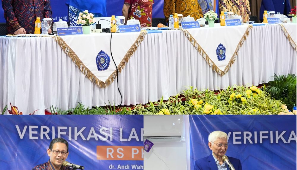 Tim asesor melakukan verifikasi lapangan di RS PKU Muhammadiyah Unismuh Makassar, Samata, Kabupaten Gowa, Jumat (28/8/2026), sebagai bagian dari proses menuju penetapan sebagai Rumah Sakit Pendidikan.