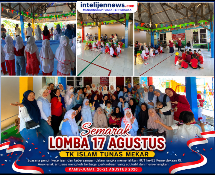 Semarak Lomba 17 Agustus TK Islam Tunas Mekar, Meriahkan HUT ke-81 Kemerdekaan RI