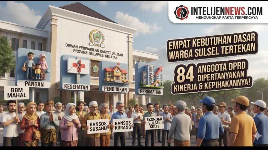 EMPAT KEBUTUHAN DASAR WARGA SULSEL TERTEKAN, 84 ANGGOTA DPRD DIPERTANYAKAN