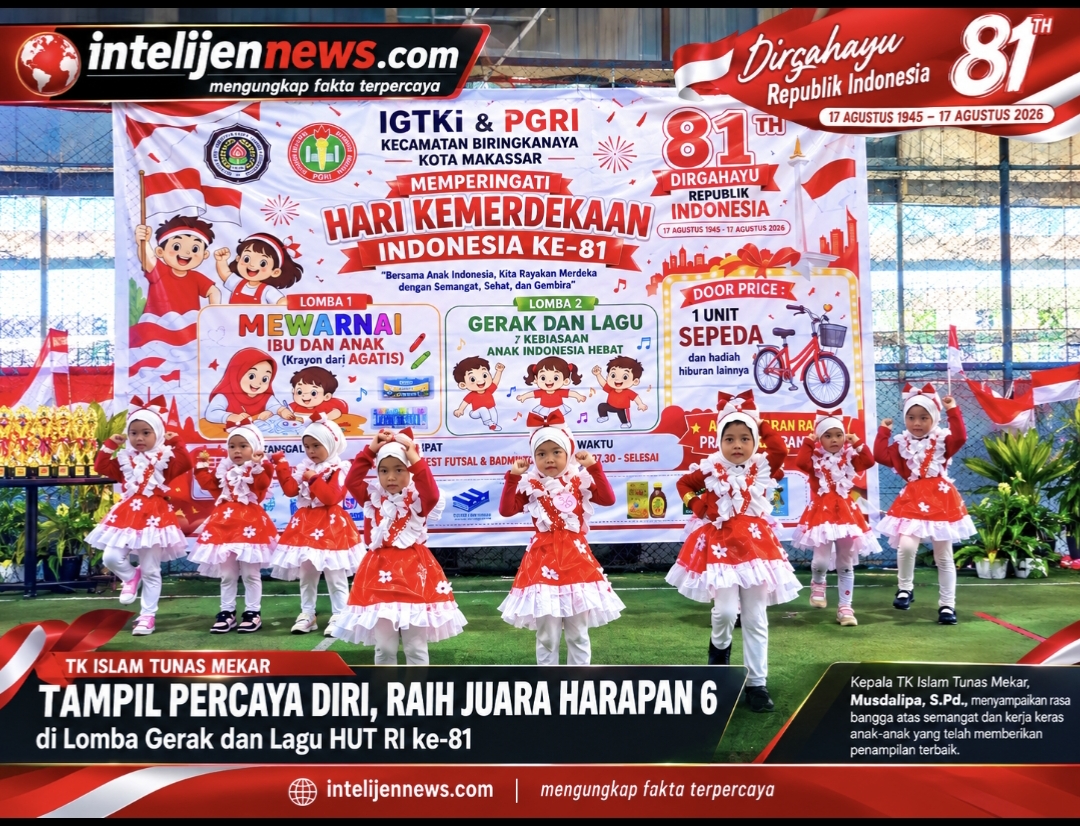 ‎SEMANGAT MERAH PUTIH, TK ISLAM TUNAS MEKAR RAIH JUARA HARAPAN 6 DI PERAYAAN HUT RI KE-81