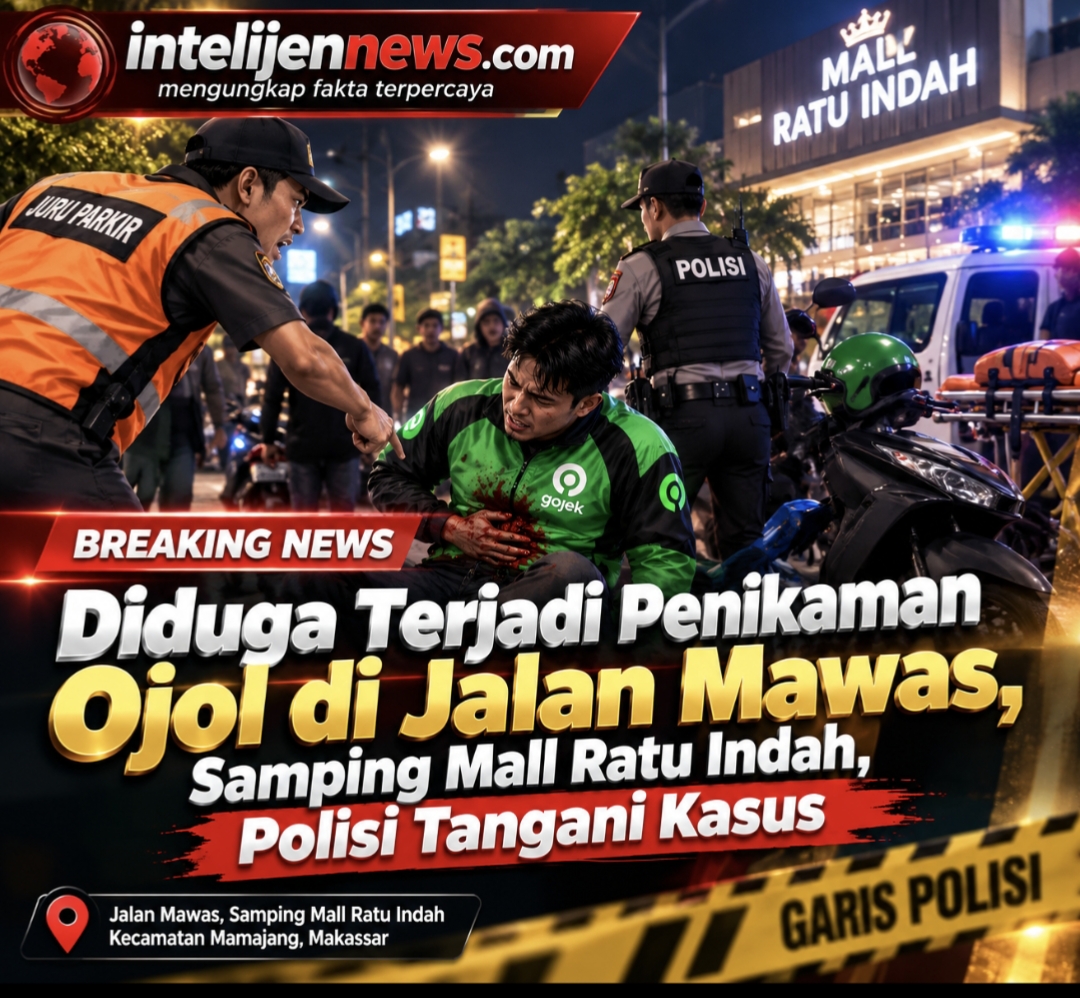 Diduga Terjadi Penikaman Ojol di Jalan Mawas, Samping Mall Ratu Indah, Polisi Tangani Kasus