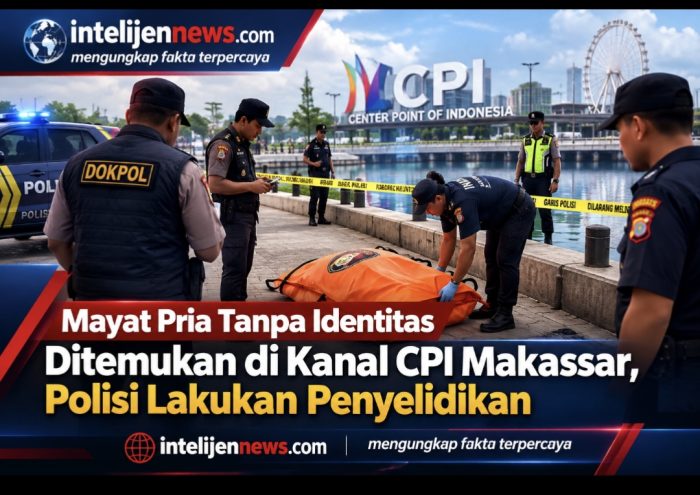 ‎Mayat Pria Tanpa Identitas Ditemukan di Kanal CPI Makassar, Polisi Lakukan Penyelidikan