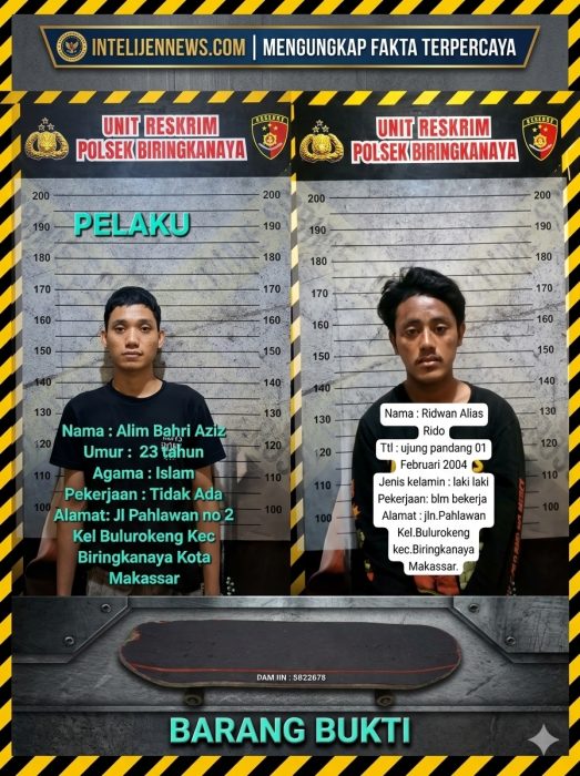 Tolak Ajakan Main Skateboard Berujung Pengeroyokan, Polsek Biringkanaya Amankan Dua Terduga Pelaku